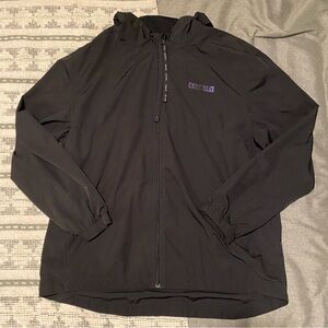 Hurley Black Windbreaker Jacket Large